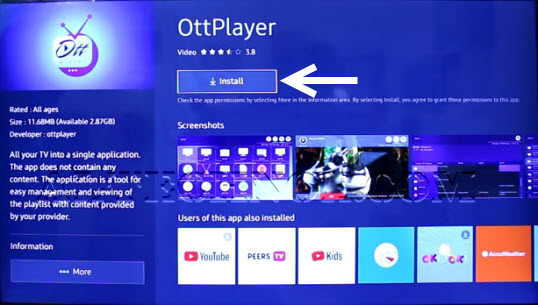 Så här installerar du OTTPlayer för IPTV
